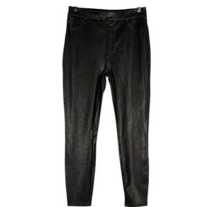 Spanx Women's Faux Leather‎ Like Ankle Pants Skinny High-Rise Black XL/TG 20282R